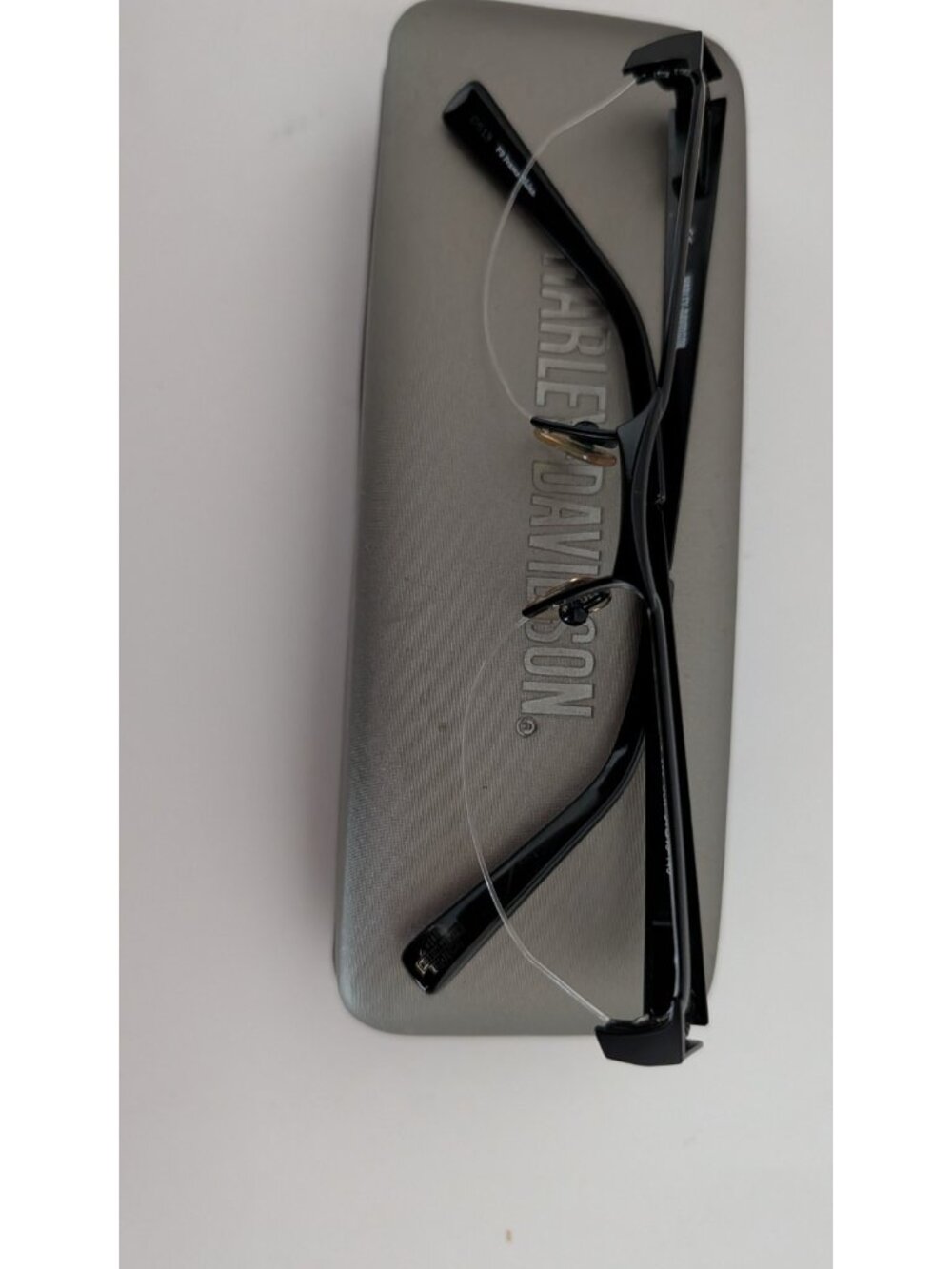 Rare Harley Davidson Disc. Semi Rimless Eyeglass Frame w/Case HD396 54-19-140